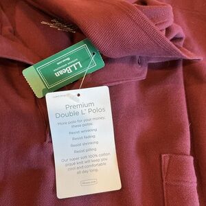 Men's Premium Double L® Polo, Hemmed Short-Sleeve with Pocket 3XL Deep Wine
